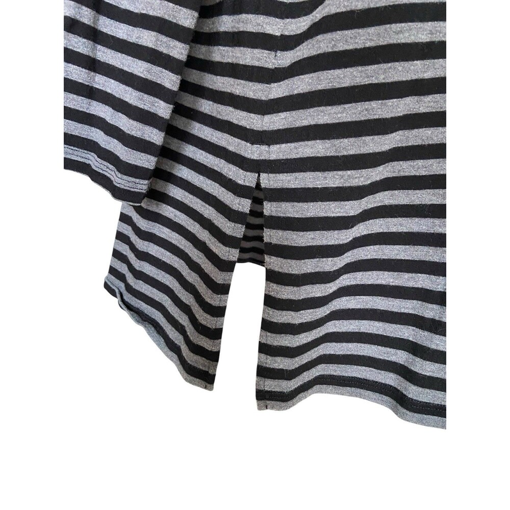 Eileen Fisher Tencel Tunic Top Size M Gray Striped Minimalist Elevated Casual - Picture 3 of 11